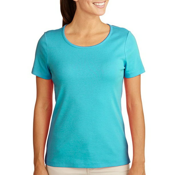 White Stag - Women's Short Sleeve Scoop Neck T-Shirt - Walmart.com ...