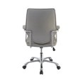 thumbnail image 4 of High Back Office Chair Taupe and Polished Aluminum, 4 of 6