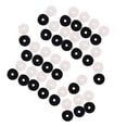thumbnail image 1 of 10 Pcs Felt Washers For Guitar Strap Buttons Strap Pins - Black And White Black Shenzhuyue, 1 of 5