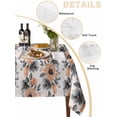thumbnail image 2 of Orange Floral Table Cloth, Waterproof Tablecloth for Square Tables, Abstract Watercolor Flower Leaf Plant Reusable Washable Fabric Table Cover for Restaurant Kitchen Dining Tables 60"x60", 2 of 9