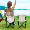 thumbnail image 5 of BZSMCE Camping Chairs Modern Bunny Bliss Pattern Folding chair, 5 of 8