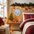 thumbnail image 4 of Welcome Sign for Front Door,Winter Blue Snowman Christmas Round Metal Welcome Front Porch Decoration,Snowflake Xmas Tree Wall Hanging Sign for Living Room Kitchen Hallway Housewarming Gift 6'', 4 of 9