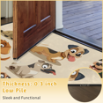 thumbnail image 6 of CURLYOOT Funny Cartoon Dog Pet Half Round Door Mat 40'' x 63'', Indoor Outdoor Entrance Rug, Semi Circular Area Rug, Non Slip Washable Absorbent Doormat, Laundry Room Rug, 6 of 7