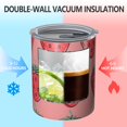 thumbnail image 2 of 12oz Coffee Tumblers Pink Strawberry Plants Fruit Stainless Steel Vacuum Insulated Travel Tumbler Coffee Cups Mug with Lid and Straw with Cleaning Brush for Cold & Hot Drinks, 2 of 5