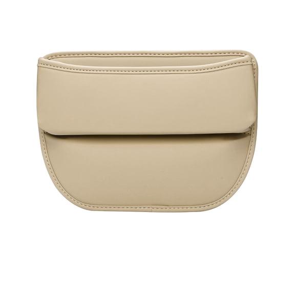 Tunhigl Car Seat Gap Storage Organizer Compact Leather Storage Solution for Small Items Universal Fit for All Vehicles Beige