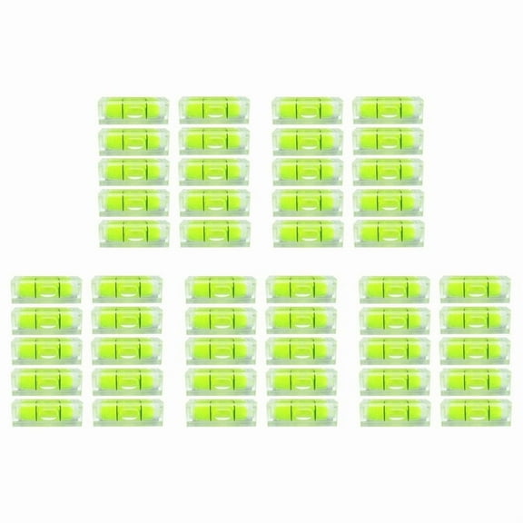 50Pcs Mini Bubble Spirit Level 10X10X29mm Square Levels for Wall Frames Art Displays Picture Hanging RV Tripod Measuring