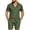 Army Green, variant on Men's Summer Holiday 2 Piece Matching Outfit Casual Textured Button Down Collar Short Sleeve Shirt Shorts with Pocket Set Black M