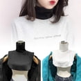 thumbnail image 3 of Zhengup Women's Solid Stripe Turtleneck Dickey Collar Wear Outer or in Sweater Hoodie High Neck Mock Collar, 3 of 6