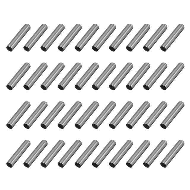 Unique Bargains 40Pack 3.5x20mm Metal Shoelace Tips Column Shoelace Repair Cords End Tips Black