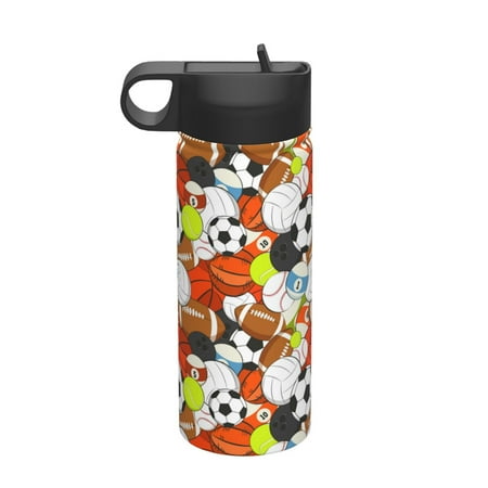 

Matuu Colorful Balls for 18oz Durable Thermal Cups Keep Drinks Cold & Hot Insulated Coffee Mug with Lid (With Straw)
