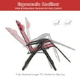 thumbnail image 4 of Costway Zero Gravity Chair Oversize Lounge Chair Patio Heavy Duty Folding Recliner Wine, 4 of 8