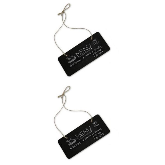 Inteprter Mini tablero de mensajes de de pizarra rectangular para Home Bar Coffee Shop 2piezas Inteprter CBP002849