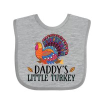 Inktastic Thanksgiving Daddy Little Turkey Boys or Girls Baby Bib