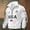 White, variant on Men's Hoodless Sweatshirt Half Zip Pullover with USA Graphic Print for Everyday Casual Streetwear and Comfortable Fit