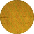 thumbnail image 1 of Ahgly Company Indoor Round Abstract Yellow Contemporary Area Rugs, 7' Round, 1 of 4