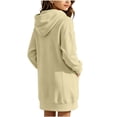 thumbnail image 6 of BXJX Girls Sweatshirt Dress, Pullover Spring Fall Hooded Long Sleeve Sweatshirt with Pockets Yellow Size 7-8 T, 6 of 6