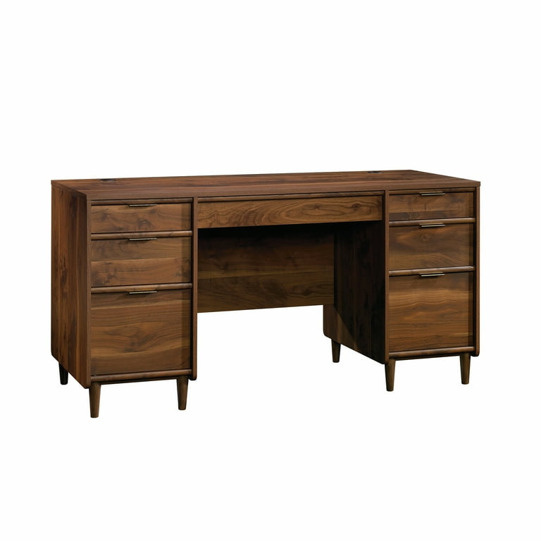 Sauder Clifford Place Executive Desk Grand Walnut Finish