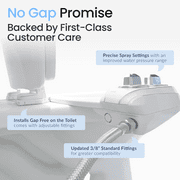 LUXE Bidet NEO 320 Plus – Warm Water Bidet Attachment, EZ-Lift Hinges, 360° Self-Clean (White)