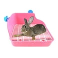 thumbnail image 6 of Rabbit Litter Box - Litter Box Cage Potty Trainer Rectangular Small Animals Pet Pan Cleaning Tool for Guinea Pigs Hamster - Pink, 6 of 8