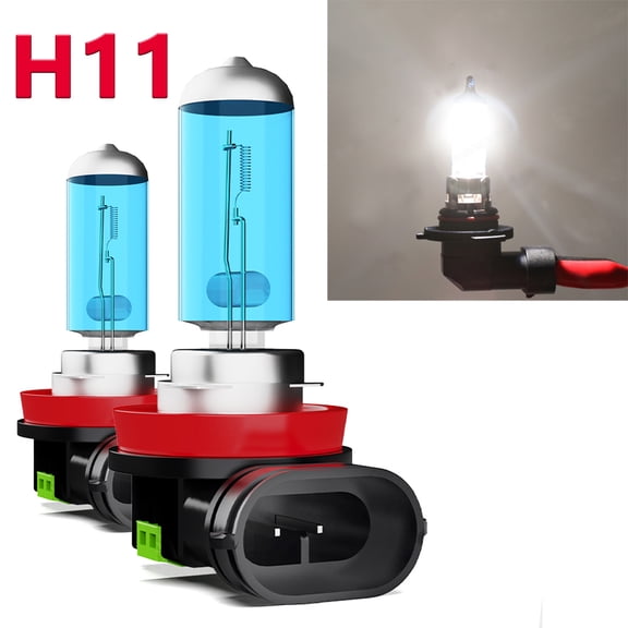 2Pcs H11 Halogen Headlight Bulbs Fog Lights 12V 55W White 6000K Super Bright Headlamp Replacement Parts