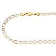 thumbnail image 3 of Real 10K Yellow Gold Diamond Cut Solid Mariner Chain 6.25mm Necklace 28 Inch, 3 of 6