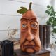 thumbnail image 3 of Estatua expresiva de hombre calabaza de ojos grandes para Halloween, adorno para el hogar y el jardín. A, 3 of 9
