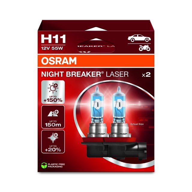 Lámpara para faro de vehículo OSRAM NIGHT BREAKER LASER H11 12V