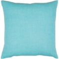 thumbnail image 3 of Lachen Woven Modern Pillow Cover in Teal, Cream, 3 of 4