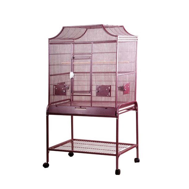 A and E Cage Co. 32" x 21" Elegant Style Flight Cage Burgundy