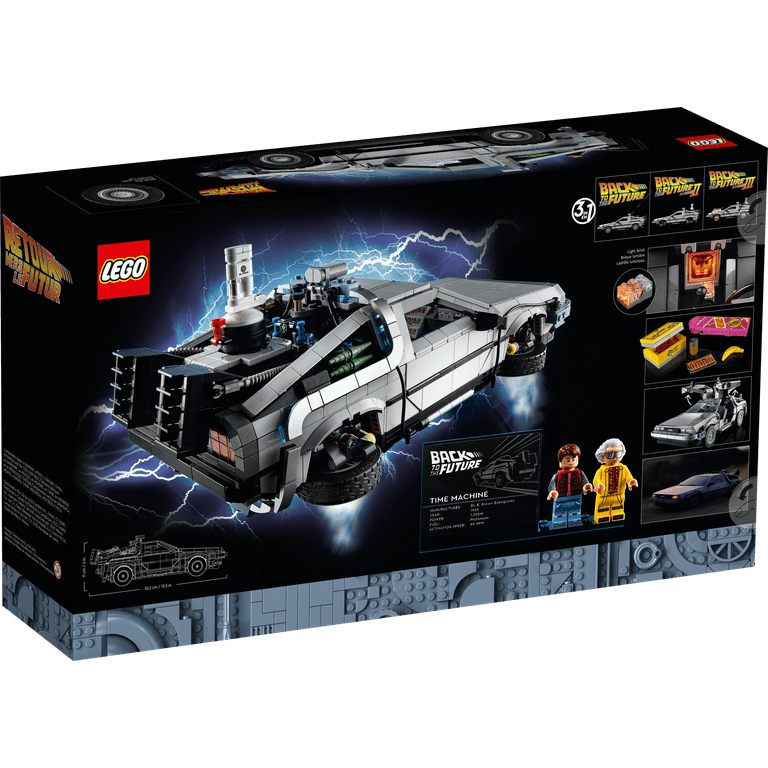 LEGO Icons Back to the Future Time Machine 10300 Model Car Building Kit Based on the DeLorean from the Classic Movie