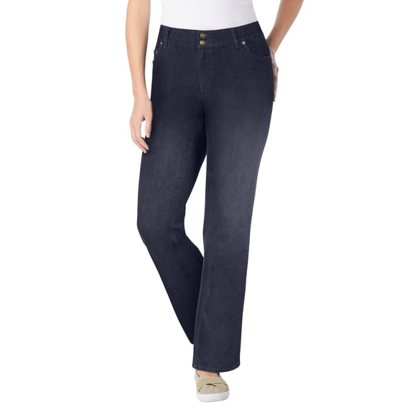 Woman Within Plus Size Stretch Built-In Slimming Panel Bootcut Jeans