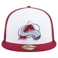 thumbnail image 2 of Men's New Era White/Burgundy Colorado Avalanche Repeat Two-Tone 59FIFTY Fitted Hat, 2 of 5