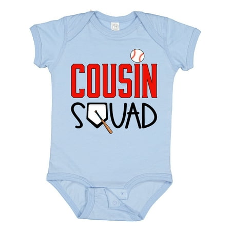 

Inktastic Cousin Squad Baseball and Bat Gift Baby Boy or Baby Girl Bodysuit