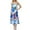 Blue, variant on Women's Elegant Maxi Dress Sleeveless Spaghetti Strap High Waist Corset Dress Flowy Hem for Beach Resort Summer Party Dress