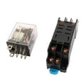 thumbnail image 2 of DC12V 35mm DIN Rail Coil Power Relay 8 Pin 10A AC240V DC28V w Base, 2 of 4