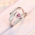 thumbnail image 3 of GOOHOCHY 1 par de pareja anillo anillo diseño anillo abierto anillos dedo fingeres de moda joyería, 3 of 8