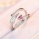 thumbnail image 3 of GOOHOCHY 1 par de pareja anillo anillo diseño anillo abierto anillos dedo fingeres de moda joyería, 3 of 8