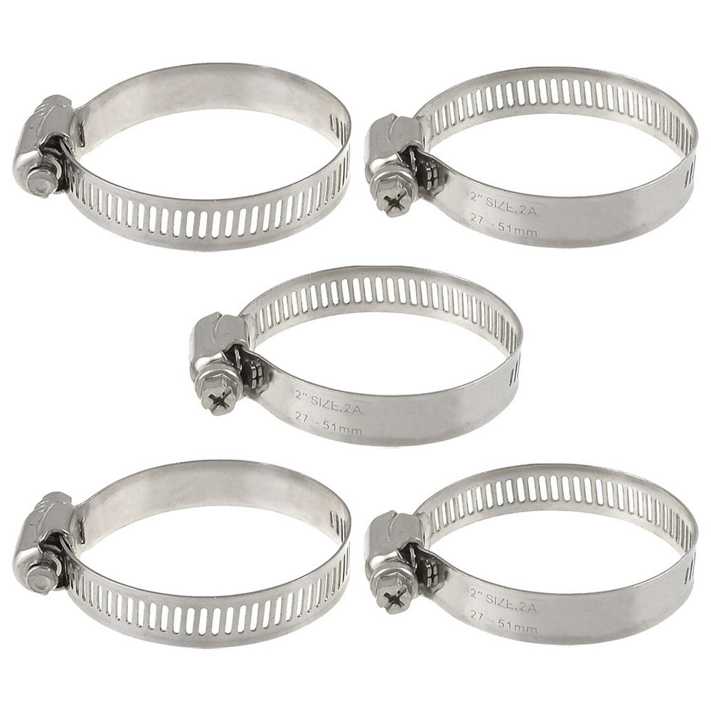 Unique Bargains 2751mm Hoop Metal Hose Pipe Fitting Clamp Ring 5 Pcs