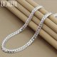 thumbnail image 1 of Collar DOTEFFIL de Plata de Ley 925 de 6mm con cadena lateral de 16/18/20/22/24 pulgadas para mujer y hombre, regalo de joyería de compromiso de boda a la moda Tan Jianjun unisex, 1 of 1