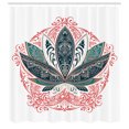 thumbnail image 2 of Ambesonne Lotus Shower Curtain, Flower Exotic Petals Print, 69"Wx75"L, Dark Teal, 2 of 4