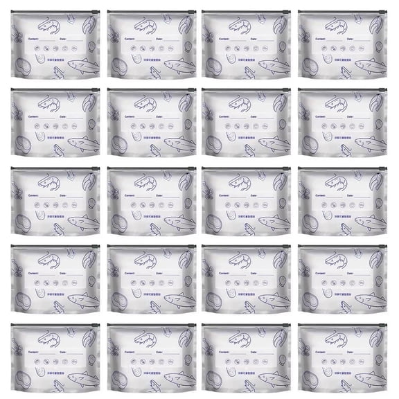 YIEMEEN Aluminum Foil Reusable Bags Puncture Resistant For Kitchen Refrigerator Storage