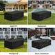 thumbnail image 2 of Lona protectora para mesa de jardín, 150 x 90 x 80 cm, color negro, 420 D, tela Oxford, resistente al agua y a los rayos UV, para muebles de jardín, 2 of 5