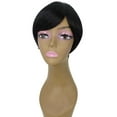 thumbnail image 2 of LUXLUXE Trinity  Straight Bob 9 in Long Full No Lace Wig, Heat Resistant Fibers, Black Color, 2 of 7