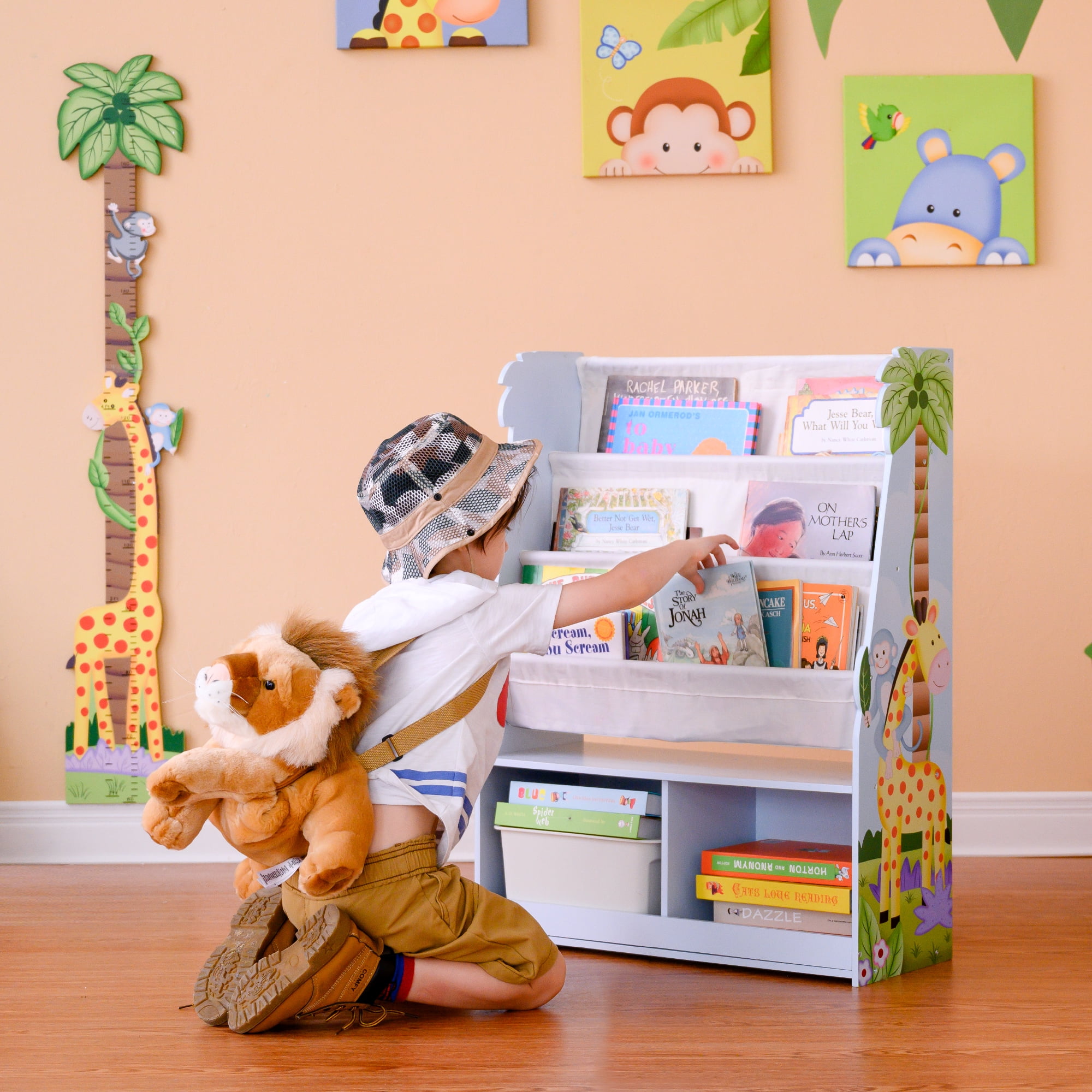 Fantasy Fields Sunny Safari Kids Wooden Bookcase with Storage Multi TD-13410SS - image 5 of 7