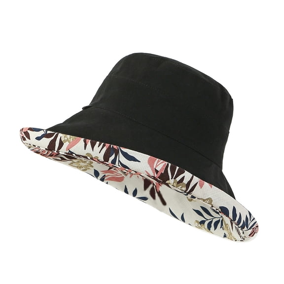 Bucket Hats for Women Fashion Outdoor Solid Sun Hat Flower Printed Casual Elegant Sun Hat