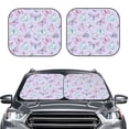 thumbnail image 2 of Naloa Purple Butterfly 2 Piece Foldable Car Sun Shades, Car Windshield Sunshade, Front Window Sunshade for Car, Truck, SUV - Large, 2 of 7