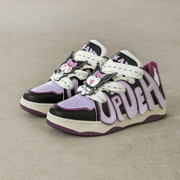 Sanrio Hello Kitty Shoes Women Luxury Sneakers Y2k Fashion Round Toe Platform Shoes girl Streetwear Casual Flat Board Shoes