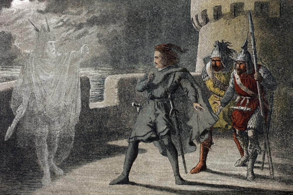 Hamlet Sees The Ghost Of His Father In Hamlet Act I Scene Iv By William Shakespeare By Heaven Ill Make A Ghost Of Him That Lets Me Drawn And Etched By Robert Dudley From The Illustrated Library Shaksp
