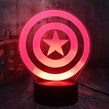 Captain America S Shield Cool Marvel Legends The First Avengers Desk Lamp Acrylic 3d Optical Illusion Night Light Best Gift For Kids Birthday Present Baby Sleep Room Decor Com - Marvel 3d Wall Night Led Light Captain America Captain America S Shield Cool Marvel Legends The First Avengers Desk Lamp Acrylic 3d Optical Illusion Night Light Best Gift For Kids Birthday Present Baby Sleep Room Decor Com - Marvel 3d Wall Night Led Light Captain America