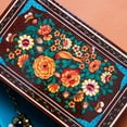 thumbnail image 2 of Brown Spring Floral Velvet Jewelry Box, 2 of 4